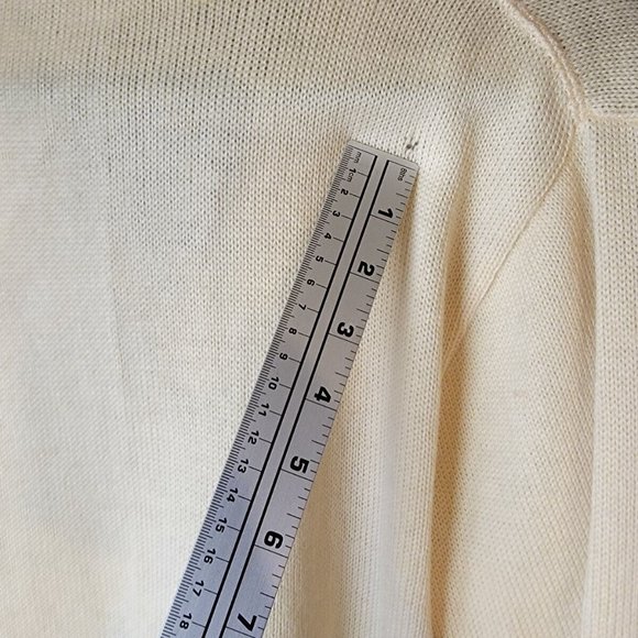 VNTG BLEPP-COOMBS SPORTING GOODS Men's Ivory Long Sleeve Cardigan Sweater Sz 42 - Picture 6 of 9